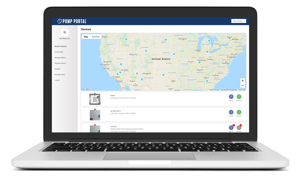 Pump Portal(R) User Interface - Pump Station Overview